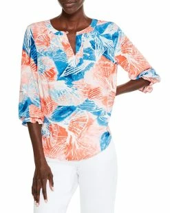 Buy 😉 NIC+ZOE Watercolor Blooms Top 👩 Women Tops 🔥