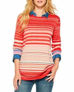 Discount 🌟 NIC+ZOE Punchy Stripes Vital Pullover 👩 Women Sweaters & Knits ⌛