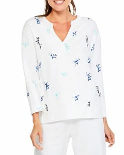 Cheapest 👏 NIC+ZOE Petite Coral Reef Terry Top 👩 Women Tops 🧨