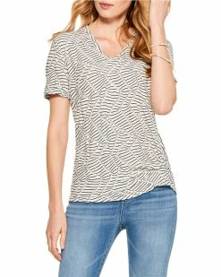 Brand new 😍 NIC+ZOE Mixed Lines T-Shirt 👩 Women Tops 🛒