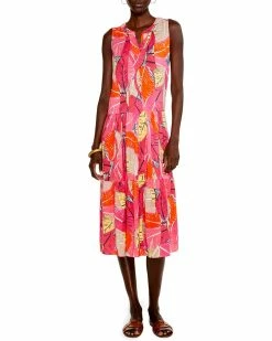 Best deal ⭐ NIC+ZOE Feather Leaves Linen-Blend 👗 Dress 👩 Women 👗 Dresses 🤩