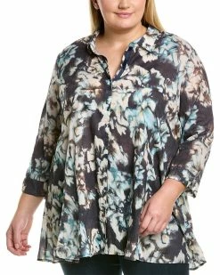 Buy ❤️ NIC+ZOE Plus Denim Blooms Crinkle Top 👩 Women Tops 👏